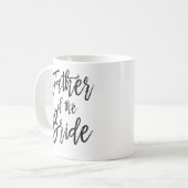 Vater der Braut | Skriptstil Custom Wedding Kaffeetasse (Vorderseite Links)