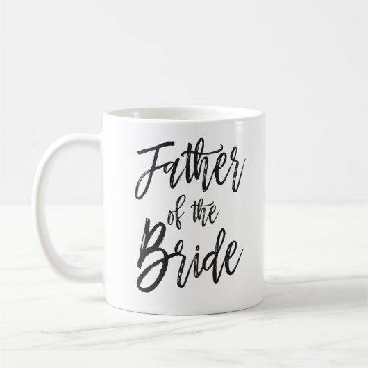 Vater der Braut | Skriptstil Custom Wedding Kaffeetasse (Links)