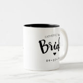 Vater der Braut-Tasse personifizieren Ihr Datum Zweifarbige Tasse (VorderseiteRechts)