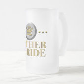 VATER DER BRAUT-TASSE ROYALE MATTGLAS BIERGLAS (VorderseiteRechts)