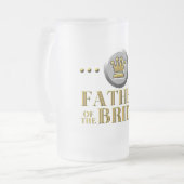 VATER DER BRAUT-TASSE ROYALE MATTGLAS BIERGLAS (Vorderseite Links)
