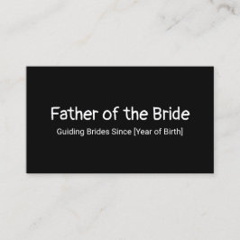 Vater der Braut Telefonnummerkarte