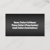 Vater der Braut Telefonnummerkarte (Rückseite)