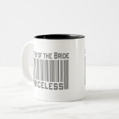 Vater der Braut unbezahlbar Zweifarbige Tasse (Vorderseite Links)