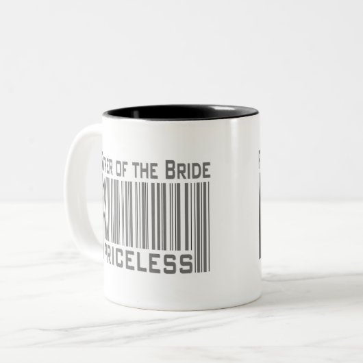 Vater der Braut unbezahlbar Zweifarbige Tasse (Vorderseite Links)