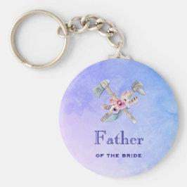 Vater der Braut Wasserfarbe Tomahawk Schlüsselanhänger