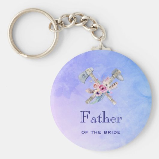 Vater der Braut Wasserfarbe Tomahawk Schlüsselanhänger (Vorne)