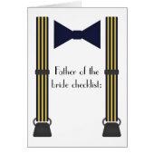 Vater der Brautchecklistenkarte (Vorne)