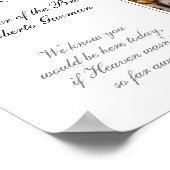 Vater der Brautdenkmal-Foto Hochzeit Poster (Ecke)