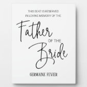 Vater der Brautdenkmal-Hochzeit Fotoplatte (Vorderseite)