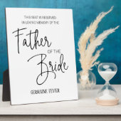 Vater der Brautdenkmal-Hochzeit Fotoplatte (Seite)