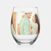Vater der Brautfotografie Weinglas Ohne Stiel (Rückseite)