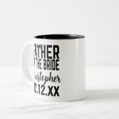 Vater der Brautpaarparent-Tasse Zweifarbige Tasse (Vorderseite Links)