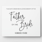Vater der Brautsitz vorbehalten Gedenkfeier Fotoplatte (Vorderseite)