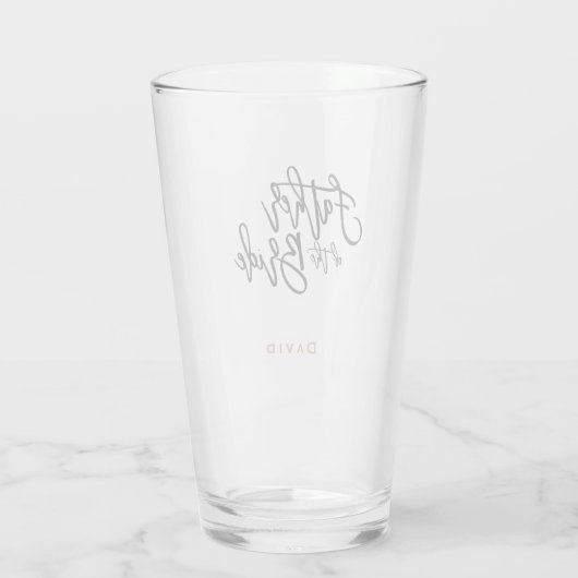 Vater der Brautskripte Typografie/Name/Geschenk Glas (Rückseite)