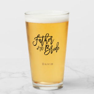 Vater der Brautskripte Typografie/Name/Geschenk Glas