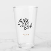 Vater der Brautskripte Typografie/Name/Geschenk Glas (Vorderseite)