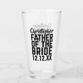 Vater der Bride-Bierglas Hochzeitsgeschenk Glas (Vorderseite)