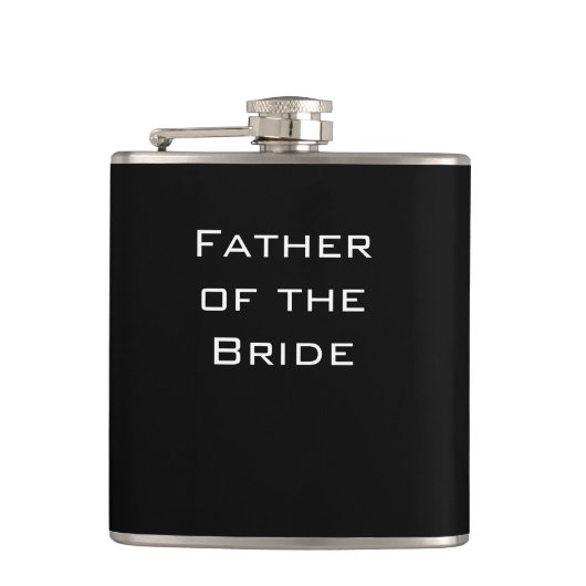 Vater der Bride Black Flask Flachmann (Vorderseite)