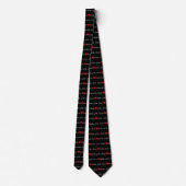 Vater der Bride Black Red Hearts Neck Tie Krawatte (Rückseite)
