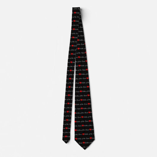 Vater der Bride Black Red Hearts Neck Tie Krawatte (Rückseite)
