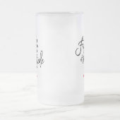 Vater der Bride Black Script & Name Geschenk Mattglas Bierglas (Mittel)