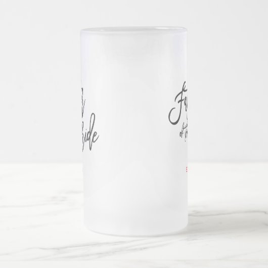 Vater der Bride Black Script & Name Geschenk Mattglas Bierglas (Mittel)