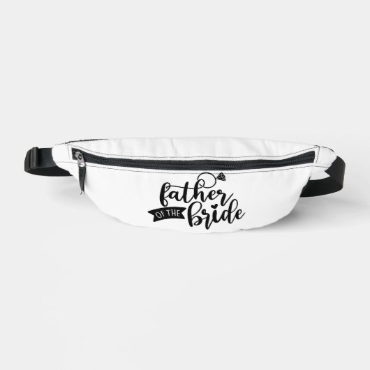Vater der Bride Black Text auf White Fanny Pack Bauchtasche (Vorderseite)