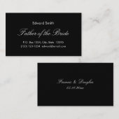 Vater der Bride Business Cards Visitenkarte (Vorne/Hinten)