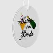 Vater der Bride Champagne Toast Ornament (Vorderseite)