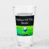 Vater der Bride Golf Sports Wedding Bachelor Glas (Vorderseite)