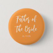 Vater der Bride Orange White Button (Vorderseite)
