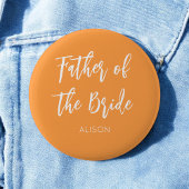 Vater der Bride Orange White Button