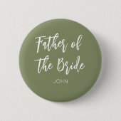 Vater der Bride Sage Green White Button (Vorderseite)