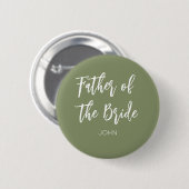 Vater der Bride Sage Green White Button (Vorne & Hinten)