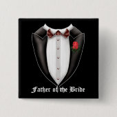Vater der Bride Tuxedo-Taste Button (Vorderseite)
