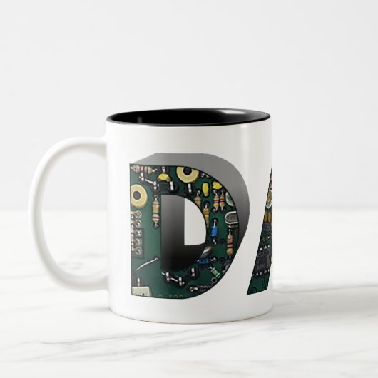 Vater der Computerplatine Zweifarbige Tasse (Links)