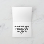 Vater, der die Kindertagskarte hält Feiertagskarte (Innenseite)