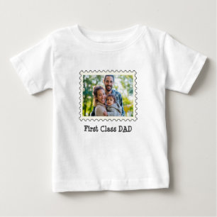 VATER der ersten Klasse Bester Vater, benutzerdefi Baby T-shirt
