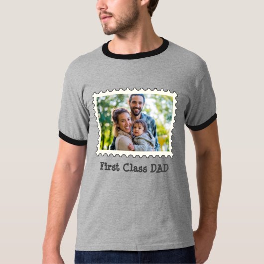 VATER der ersten Klasse Bester Vater, benutzerdefi T-Shirt (Vorderseite)