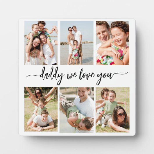 Vater der Familie - FotoCollage des Vaters Fotoplatte (Vorderseite)