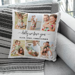 Vater der Familie - FotoCollage des Vaters Kissen<br><div class="desc">Feiern Sie Ihren Vater mit dem "Family Vater" Foto Collage Kissen Kissen, ein herzliches und personalisiertes Geschenk. Dieses individuell gestaltete Kissen mit Fotos zeigt Ihnen gepflegte Familienmomente und Erinnerungen. Um die Fotos herum ist die liebevolle Nachricht "Family Vater", die dem Design eine besondere Touch hinzufügt. Dieses Kissen aus hochwertigem, weichem...</div>