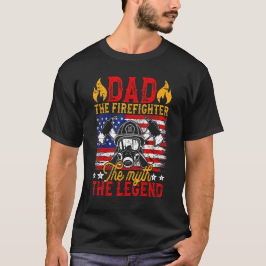 Vater der Feuerwehrmann Der Mythos der Legende Ame T-Shirt (Vorderseite)