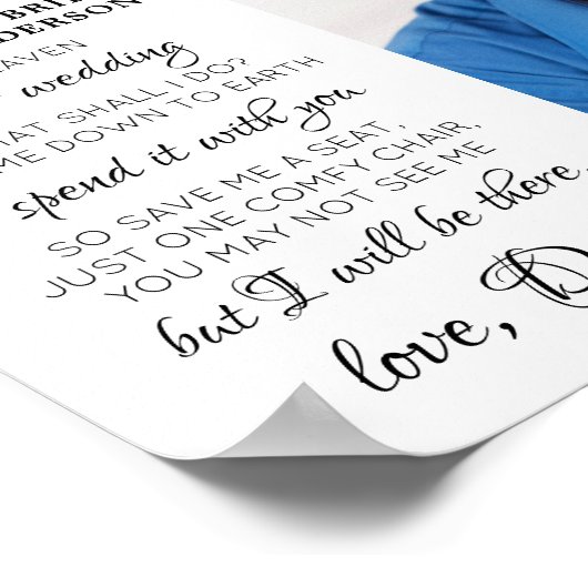 Vater der Foto-Himmelsfeier Poster (Ecke)