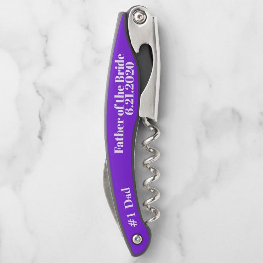 Vater der Gastgeschenk Hochzeit der Braut Kellnermesser (Rückseite)
