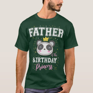 Vater der Geburt Prinzessin Niedlich Panda Bär B- T-Shirt