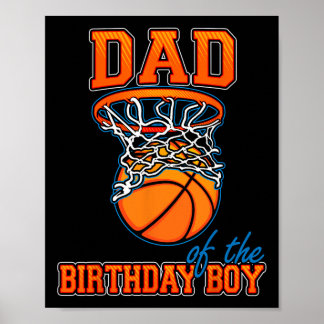 Vater der Geburtstagsbasketballfamilie Poster