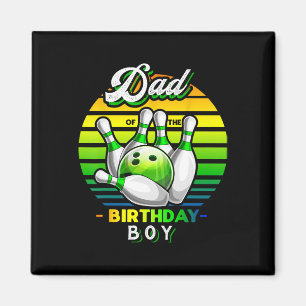 Vater der Geburtstagsjunge Matching Family Bowling Magnet