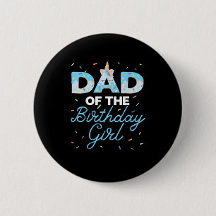 Vater der Geburtstagskarte - Einhorn Donut Grow Up Button