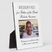 Vater der Gedenkfeier zum Foto der Braut Fotoplatte (Seite)